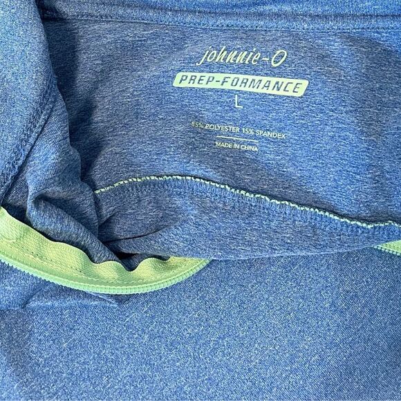 Johnnie O Shirt Mens Large Prep Formance 1/4 Zip Pullover Golf Logo Performance - Picture 5 of 9